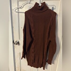 Turtle neck sweater dress